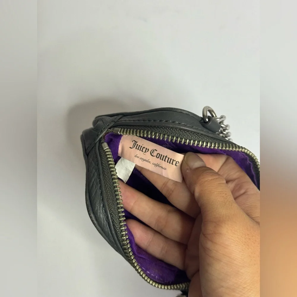 Juicy Couture Y2K Terry Velour Wristlet Rhinestone Retired Gary Purse Pouch Rare